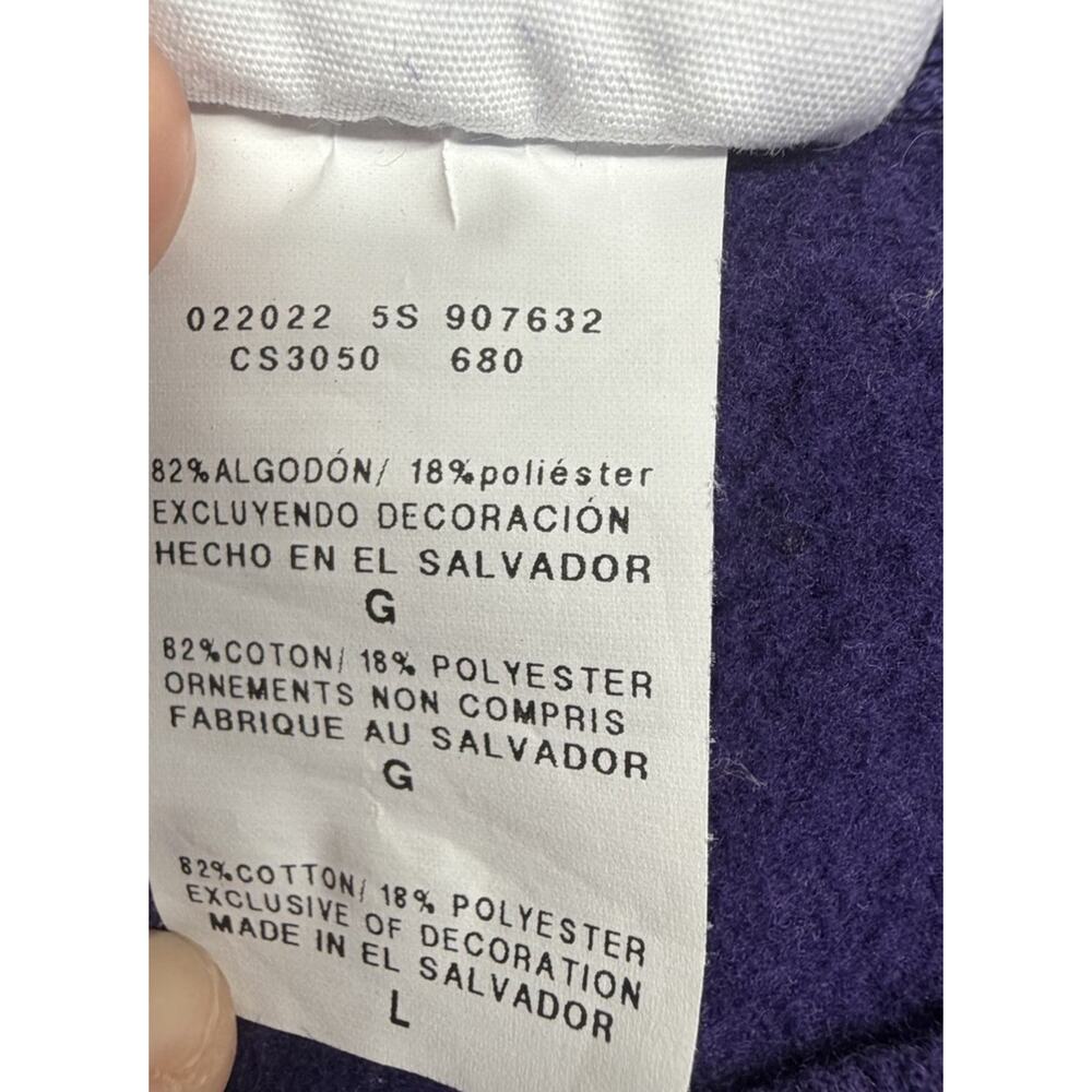 LSU Tigers Vintage 90s Sweatshirt Large Purple Fleece College Sports - Picture 3 of 8